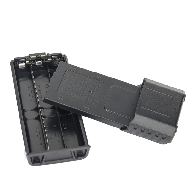 Xiangbao 6xAA Shell สําหรับ UV-5R DM-5R-Plus TH-UVF9D TH-F8D Two Way วิทยุอุปกรณ์เสริมสีดํา