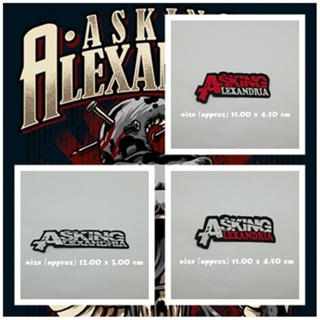 ตัวรีดติดเสื้อ งานปัก ตกแต่งเสื้อผ้า แจ๊คเก็ต Asking Alexandria Embroidered Iron on Patch  DIY