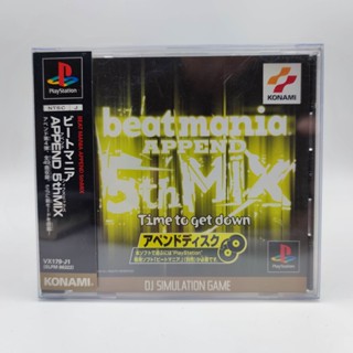 beatmania Append 5th Mix - Time to get down แผ่นมีสภาพดี เล่นได้ มี Spine Card แผ่นแท้ PlayStation PS1 มีกล่องใสสวมเพื่อ