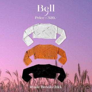 UN03 l BELL เสื้อตาข่าย ผ้าไหมพรม ลุคเซ็กซี่  (BLACK)