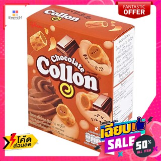 Taiwan Collection กูลิโกะ​ โคลลอน บิสกิตโรล รสช็อกโกแลต 46 ก. Glico Collon Biscuit Roll Chocolate Flavor 46 g.บิสกิต, คุ