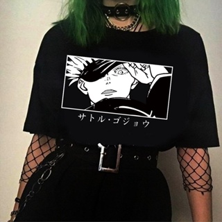 Jujutsu Kaisen Anime Japanese Style Harajuku Streetwear Men Tops Satoru Gojo Eyes Graphic Tee Manga Hip Hop Unisex _05