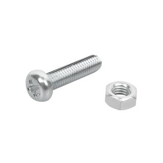 MACHINE สกรูเกลียวมิลน็อต JP DEXZON 5X20 มม. 25 ตัวMACHINE SCREW WITH NUT JP DEXZON 5X20MM 25PCS