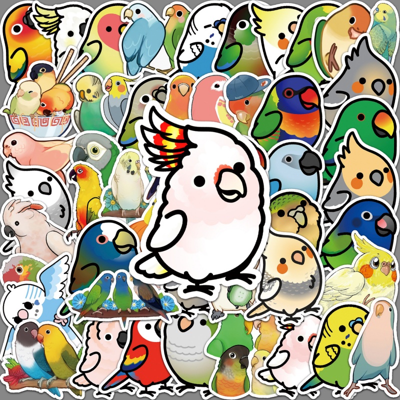 【50 ชิ้น】Large Sticker สติกเกอร์สัตว์ นกแก้วสติ๊กเกอร์ สติ๊กเกอร์กันน้ำ แล็ปท็อป โทรศัพท์มือถือ สติ๊กเกอร์ตกแต่ง