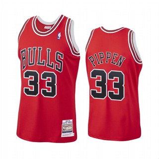 Chicago Bulls #33 สก๊อตตี้ พิพเพน Black Hardwood Classic Mens Jersey