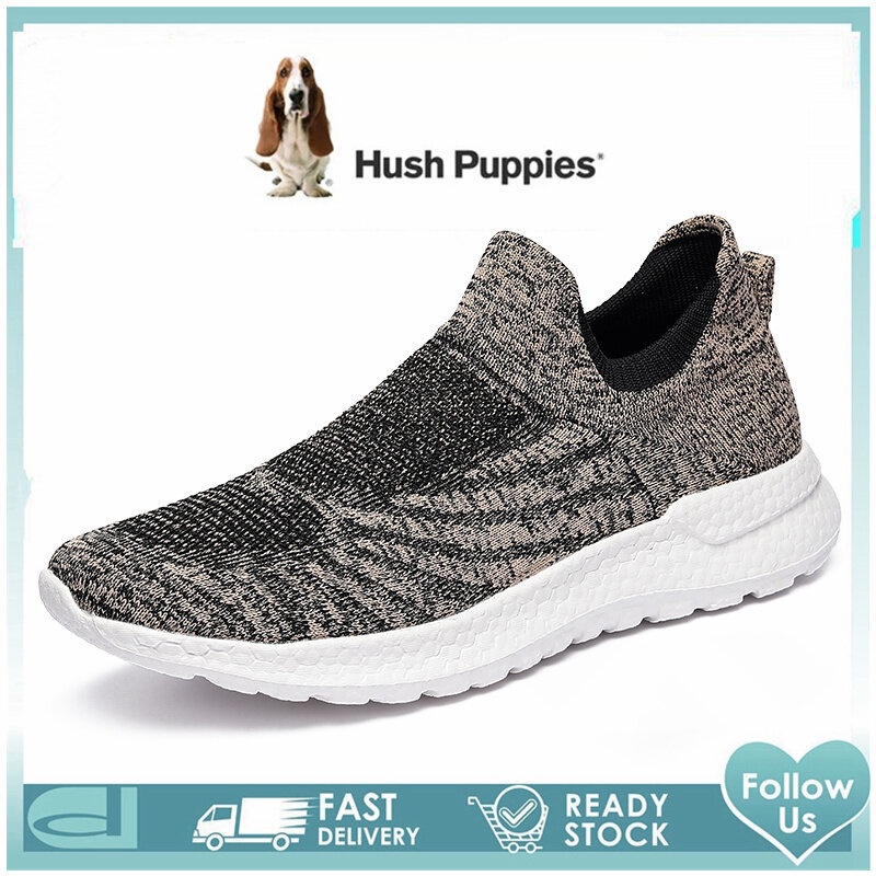 Hush Puppies รองเท้าผ้าใบลําลอง ส้นแบน ขนาดใหญ่ สไตล์เกาหลี สําหรับผู้ชาย เหมาะกับการเล่นกีฬา ไซซ์ 45 46
