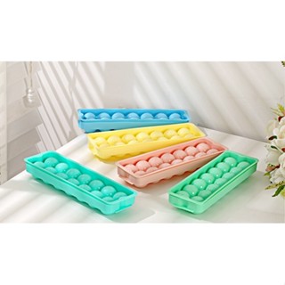 ที่ทำน้ำแข็ง แบบก้อนกลม บล็อคทำน้ำแข็งกลม 14 ก้อนMini ice ball tray *คละสี*