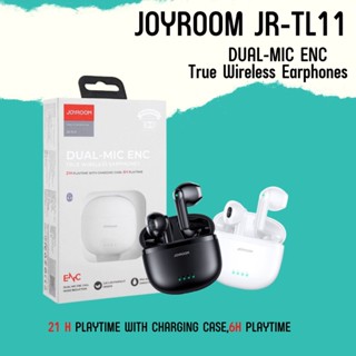 หูฟังบลูทูธไร้สาย Joyroom JR-TL11  5.3 TWS  พร้อมไมโครโฟน 4 ชิ้น ตัดเสียงรบกวน ENC ควบคุมสัมผัส ของแท้ 100%