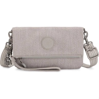 Kipling Lynne 3-1 Crossbody Wristlet Clutch   📍Grey Beige Peppery