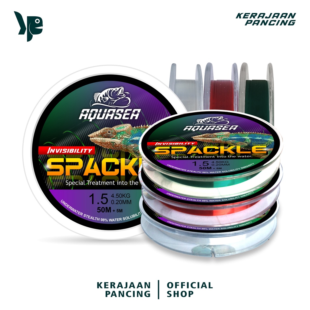 FISHING KINGDOM - Spackle 50M สายตกปลา อุปกรณ์ตกปลาไนลอนป้องกันการม้วนที่แข็งแกร่งเป็นพิเศษ