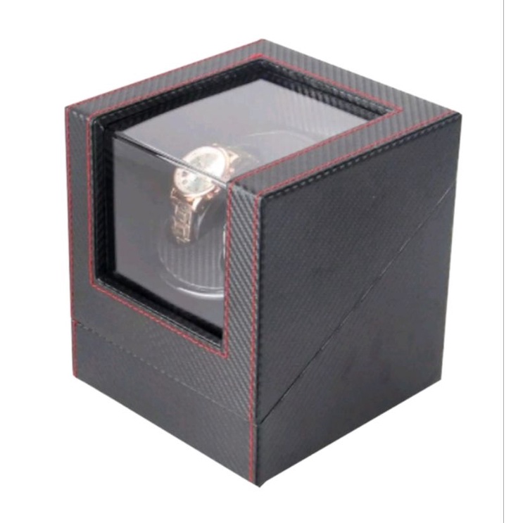 กล่องหมุนนาฬิกา กล่องใส่นาฬิกา ตู้นาฬิกา watch winde สีดำ ใส่ได้ 2 เรือน