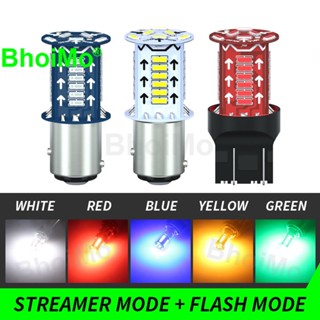 Bhoimo Strobe หลอดไฟเลี้ยว ไฟเบรกท้าย LED DRL 1157 BAY15D P21/5W T20 7443 W21W 4014 30SMD DC12V สําหรับรถยนต์