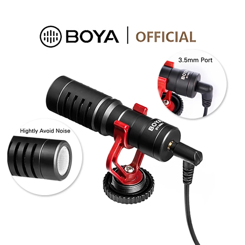 BOYA BY-MM1 สมาร์ทโฟน กล้องบันทึกวิดีโอ ไมโครโฟน คอนเดนเซอร์ คาร์ดิออยด์ ไมโครโฟนออนกล้อง ขนาดกะทัดรัด พร้อมกล้อง DSLR เครื่องบันทึกเสียง PC