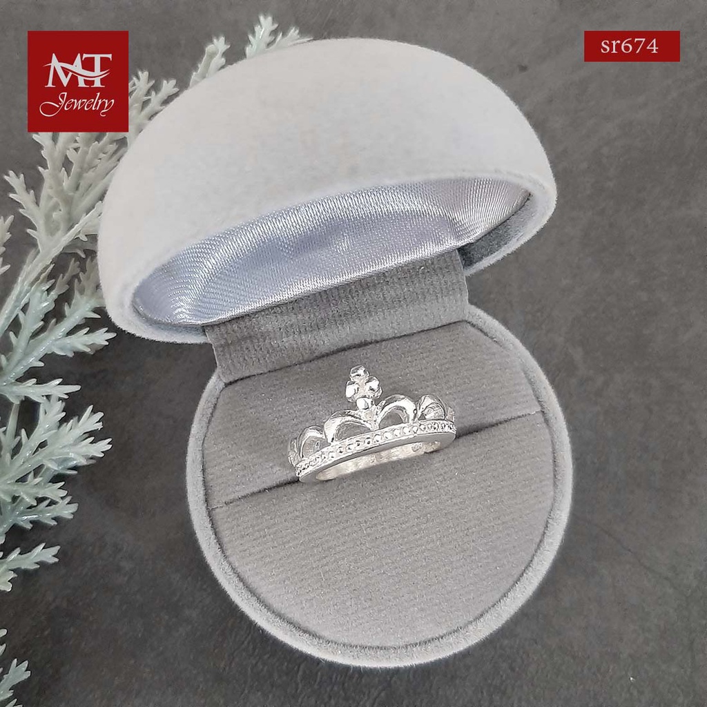 MT แหวนเงินแท้ มงกุฎ สัญลักษณ์ ความยิ่งใหญ่ ไซส์ 50 56 59 61 Ring (sr674) MT Jewelry มณีธารา