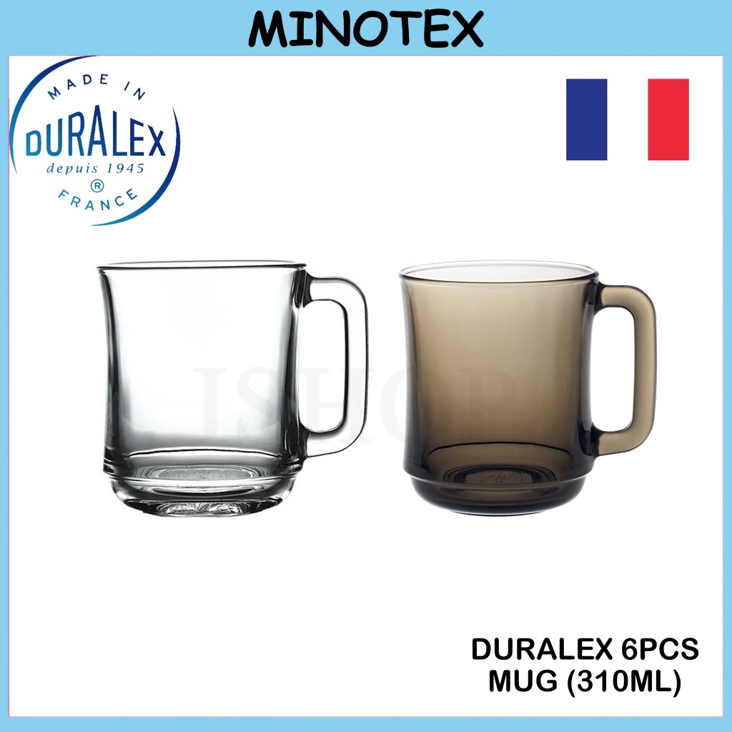 Duralex Clear Versailles 6 ชิ้น 10 7/8 ออนซ์ (310 มล.) แก้ว/ แก้ว Duralex/ ถ้วย Duralex/ถ้วยแก้ว/ถ้ว