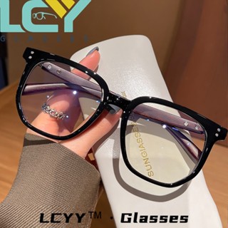 Lcyy2023 ใหม่ แว่นตาแฟชั่น ลายไม้ สไตล์ยุโรปและอเมริกา ป้องกันแสงสีฟ้า 8979