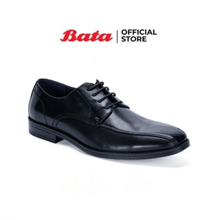 Bata บาจา รองเท้าทำงาน รองเท้าหนัง รองเท้าสุภาพ รองเท้าทำงานผูกเชือก สำหรับผู้ชาย รุ่น Fermont สีดำ 8216478