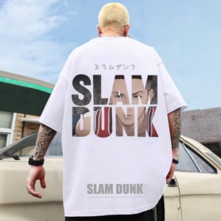 Summer New Style Japanese Anime Slam Dunk Printed Short-Sleeved T-Shirt Men Women Youth Trendy Unique Large Size Lo_07