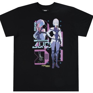 เสื้อยืดแขนสั้น พิมพ์ลายการ์ตูน Atsuko Original Factory Cyberpunk Edge Walker Lucy สําหรับผู้ชาย_12