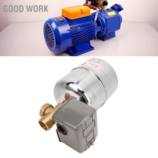 Good Work สวิตช์แรงดันปั๊มน้ำถังแรงดันสแตนเลสทองแดงวาล์วตรวจสอบ 4 ทาง Self Priming Pump Controller 110-230V