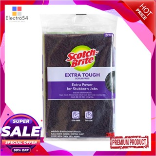 SCOURER แผ่นใยขัดขจัดคราบไหม้ SCOTCH-BRITE EXTRA TOUGH 4x6 นิ้วSCOURER SPONGE FOR BURNT STAIN REMOVAL SCOTCH-BRITE EXTRA