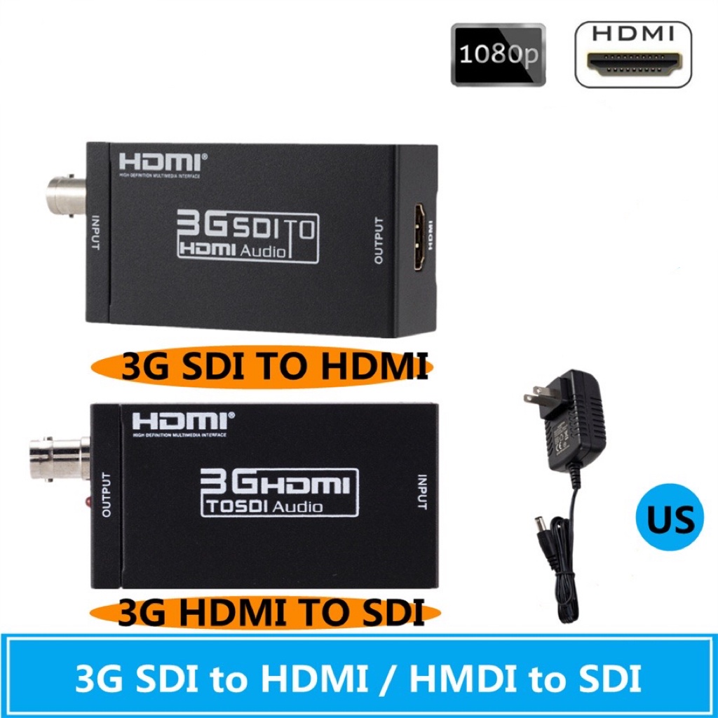 HDMI to SDI/3G-SDI to HDTV Adapter Converter Support HD 1080P