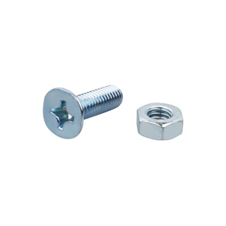 MACHINE สกรูเกลียวมิลน็อต JF DEXZON 6X18 มม. 25 ตัวMACHINE SCREW WITH NUT JF DEXZON 6X18MM 25PCS