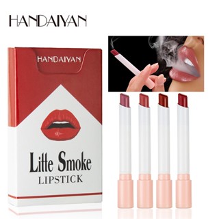 Handaiyan 4pcs Lipstick Set Lip Stick Kit Long Lasting Red Burgundy Pink Lipstic Pack Women Cosmetics Female Makeup