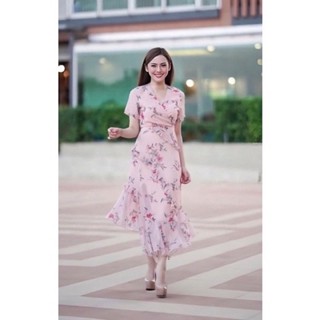 ชุดเดรส นุ่มลื่น ใส่สบาย size:S  #2023
