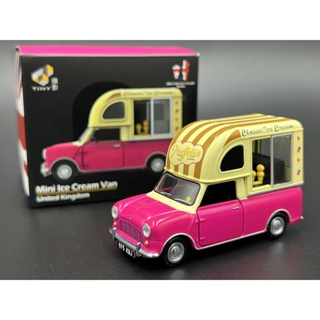 Tiny  IMXHK Event Models Morris Mini Van Ice Cream (Burgundy)