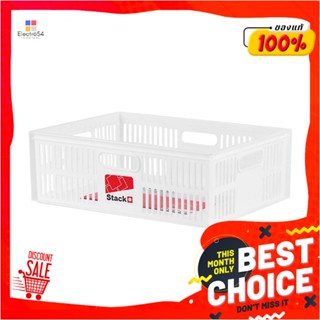 STACKABLE กล่องซ้อนได้ STACKO DT-31 M 39x28x13.3 ซม. สีขาวSTACKABLE STORAGE BOX STACKO DT-31 M 39X28X13.3CM WHITE