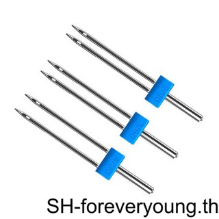 ชุดเข็มถักนิตติ้ง สเตนเลส แบบมือถือ สําหรับจักรเย็บผ้า 3 ชิ้น