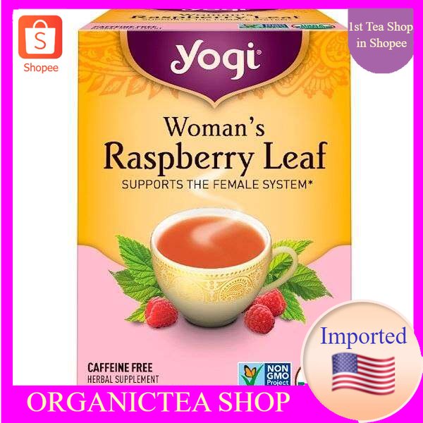 ชา โยคี yogi Woman's Raspberry Leaf, Caffeine Free,16 Tea Bags พร้อมส่ง