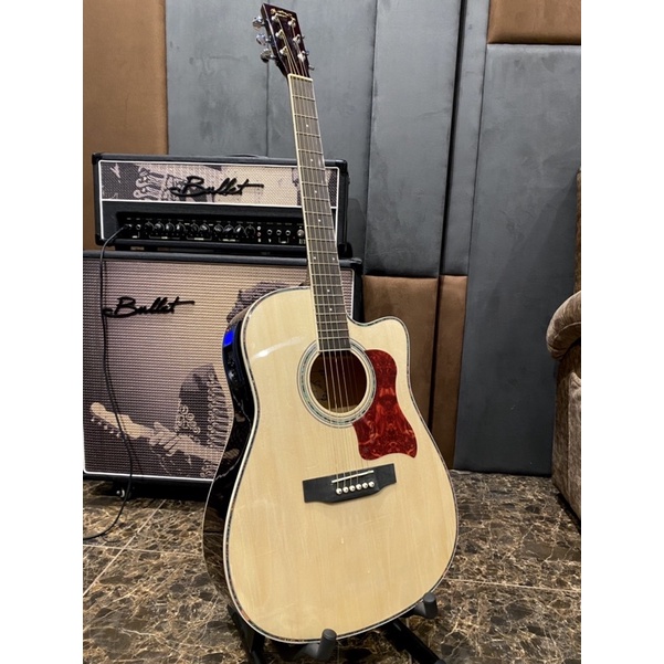 กีต้าร์โปร่งไฟฟ้า41นิ้ว martinlee MD-410 มีจูนเนอร์ในตัว ปรับได้เยอะ เสียงดีเล่นง่าย คอเล็กด้วย คุ้ม