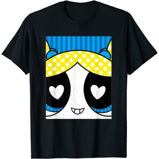 [S-5XL] เสื้อยืดแขนสั้นลําลอง ผ้าฝ้าย ระบายอากาศได้ดี พิมพ์ลายการ์ตูน The Powerpuff Girls Fierce Bubbles สําหรับผู้_02