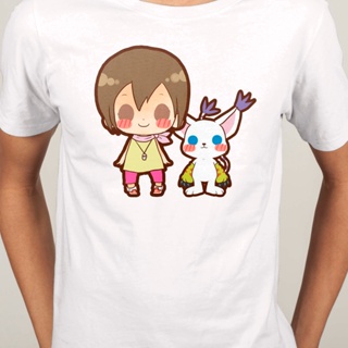 Short Sleeve T-shirt shirt Digimon Adventure Agumon Taichi Yagami Gabumon Yamato anime O-Neck Men Fashion cotton Ca_11