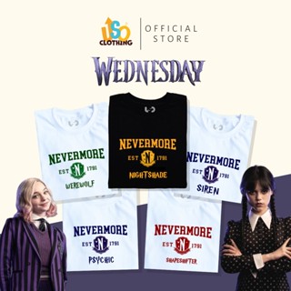 WEDNESDAY SHIRT PART 2 / USO CLOTHING / NEVERMORE ACADEMY VARSITY SHIRT THE ADDAMS FAMILY SHIRT เสื้อ