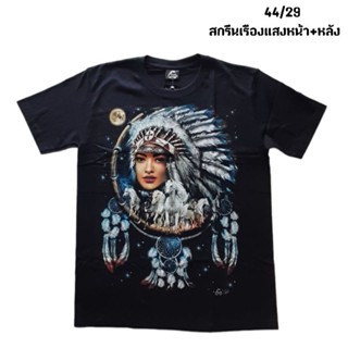 เสื้อยืดแนว rock เรืองแสงในที่มืดได้ size L อก 44" ยาว29"งานคุณภาพส่งออก