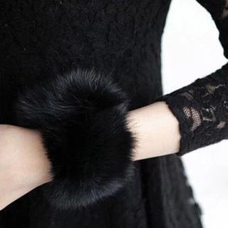 【COD】DEALIFY Faux Fur ข้อมือ Windproof สําหรับเสื้อขนสัตว์และแจ็คเก็ต Oversleeve ข้อมือ Furry ข้อมือ