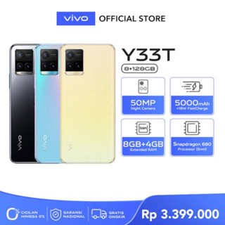 Vivo Y33T แรม8รอม128 สแนปดราก้อน680 เครื่องใหม่ มือ1 เครื่องศูนย์ไทยแท้ ล็อตเคลียร์สต็อคจากศูนย์ประกันร้าน3เดือน