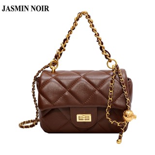 Jasmin NOIR กระเป๋าสะพายไหล่ ลายสก๊อต แต่งสายโซ่ แฟชั่นสําหรับสตรี