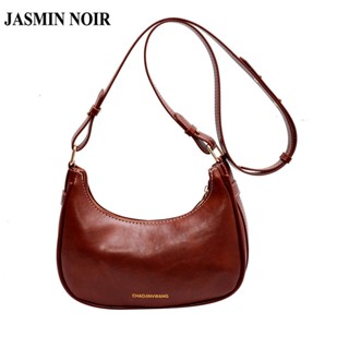 Jasmin NOIR กระเป๋าสะพายไหล่ สะพายข้าง หนัง PU เรียบง่าย สําหรับผู้หญิง