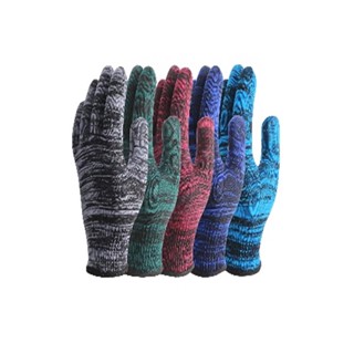 KNITTED ถุงมือถักทำสวน MICROTEX หลากสี แพ็ก 20 ชิ้นKNITTED GARDEN GLOVES MICROTEX ASSORTED COLORS 20PCS