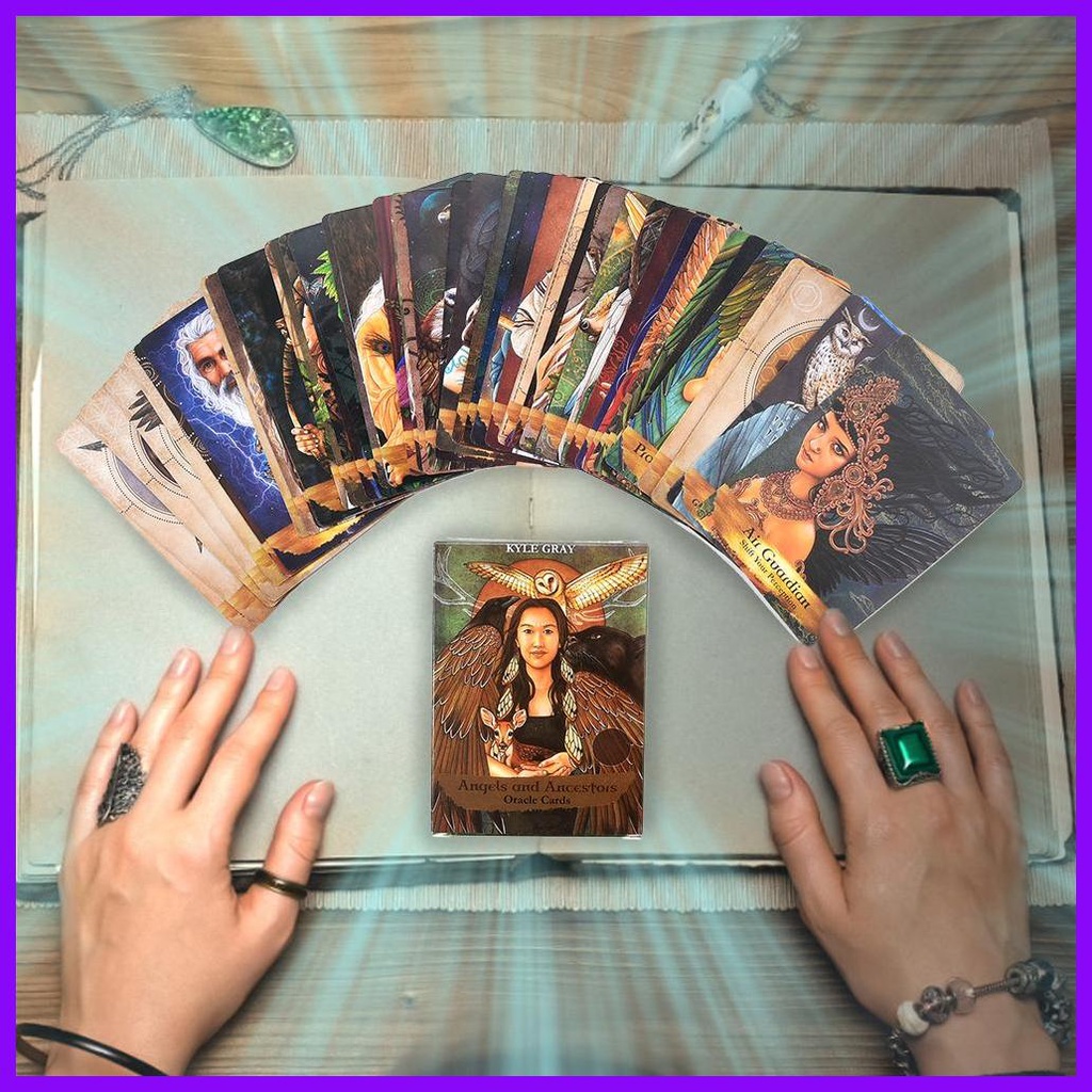 ไพ่ทาโรต์ เกมกระดาน Angels And Ancestors Oracle 55 แผ่น