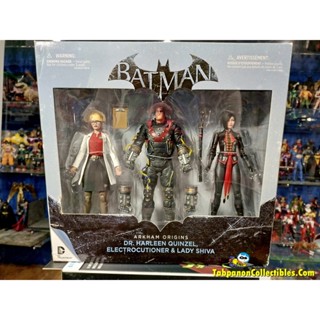 [2015.10] DC Collectibles Batman Arkham Origins Dr.Harleen Quinzel, Electrocusioner &amp; Lady Shiva 3-Pack