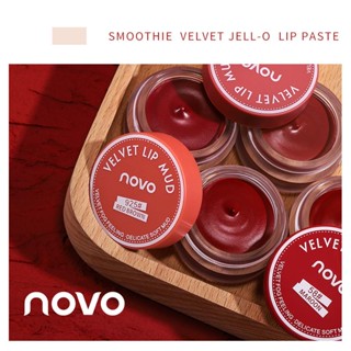 4 Colors NOVO Matte Canned Lip Velvet Lipstick Lip Gloss Long Lasting Lip Balm Lip Glaze Waterproof Women Lip Makeup Cosmetics