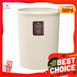 ROUND ถังขยะกลม LUSTROWARE 10 ลิตร สีครีมROUND DUSTBIN LUSTROWARE 10L CREAM