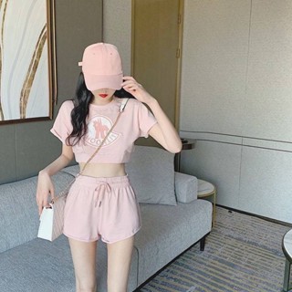 Set Pink (pink) . น่ารักทุกปี ไว้ใส่ไปถ่ายรูปที่ทะเล แบ๊วกรุ๊บ 🎀 ไซด์ M L XL