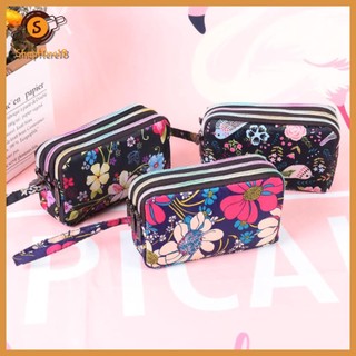 IKQPH 3 Zipper Women Purse Wristlet Bag Waterproof Cell Phone Pouch Handbag Wallet