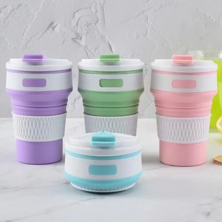 350ml Silicone Folding Coffee Cup Portable Tea Cup Water Cup Mug
